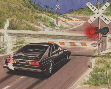 20th Century Mixed Media Illustration - Crossing Level