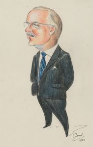 Jad Davies (1909-1998) - 1972 Coloured Pencil, Suited Gentleman