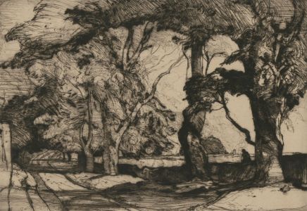 Oliver Hall RA (1869-1957) - Signed 1927 Etching, A Gloucestershire Lane