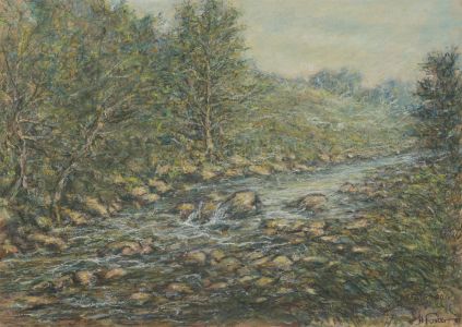 Henry E. Foster (1921-2010) - 1980 Chalk Drawing, Artlebeck, Caton Lanes