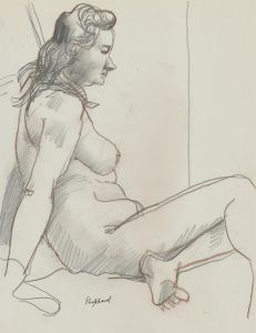 Sydney d'Horne Shepherd (1909-1993) - 20th Century Graphite Drawing, Seated Nude