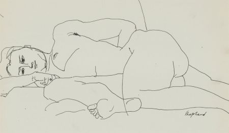 Sydney d'Horne Shepherd (1909-1993) - Pen & Ink Drawing, Male Nude