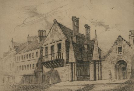 F. Craik Stewart - 1927 Etching, Moray House, Edinburgh