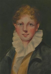 Charming Late 19th Century Watercolour - Portrait of a Young Boy