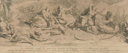 Bernard Picart (1673-1773) after Charles Le Brun - 18th Century Etching, Lunette