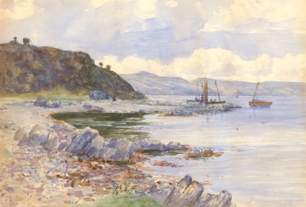 John D. Taylor (act.1876 - 1890) - 19th Century Watercolour, Tranquil Waters