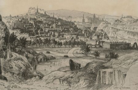 Robert Cecil Robertson (1890-1942) - Signed Etching, View of Edinburgh