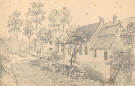 Van Weyenbergh Family Portfolio - Five Graphite Drawings, Belgian Castles