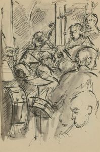 Attrib. Helen M. Grunwald ARCA (1925-1988) - A Band of Musicians