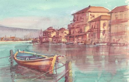Clifford H. Thompson (1926-2017) - Contemporary Watercolour, Venice Canal View
