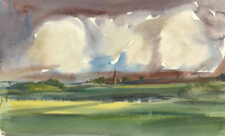Clifford H. Thompson (1926-2017) - Contemporary Watercolour, Church Landscape