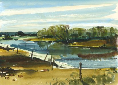 Clifford H. Thompson (1926-2017) - Contemporary Watercolour, River Landscape