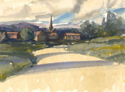 Clifford H. Thompson (1926-2017) - Contemporary Watercolour, Village Landscape