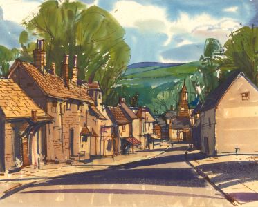 Clifford H. Thompson (1926-2017) - Contemporary Watercolour, Village Street
