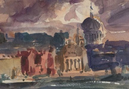 Ronald Olley (b.1923) - c. 2000 Watercolour, View of St. Paul's, London