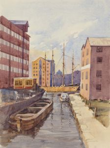 Clifford H. Thompson (1926-2017) - 20th Century Watercolour, City Dockyard