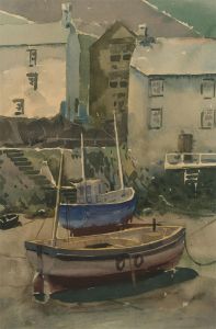 Clifford H. Thompson (1926-2017) - Mid 20th Century Watercolour, Seaside Harbour