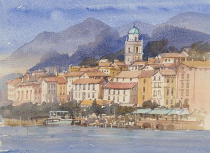 Clifford H. Thompson (1926-2017) - 1994 Watercolour, Italian Lakeside Town