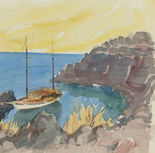 Clifford H. Thompson (1926-2017) - 1992 Watercolour, Coastal Studies