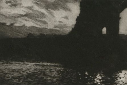 M. Peterson - Signed 1988 Etching, Bridge, Newcastle