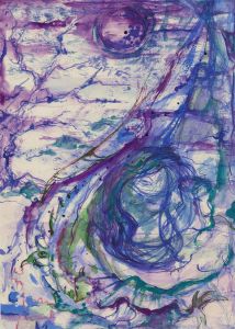 Julie Collino - Signed 1969 Pen and Ink Drawing, Abstract Composition