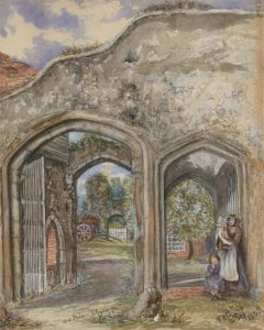 F.B.C - Fine 1895 Watercolour, Old Palace Charing, Kent