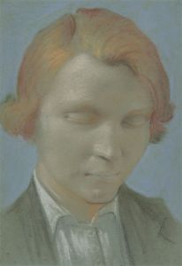 Mid 20th Century Pastel - Meditating Man