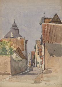 Mid 19th Century Watercolour - Königswinter, Germany