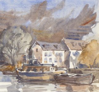 Clifford H. Thompson (1926-2017) - Two 20th Century Watercolours, River Houses