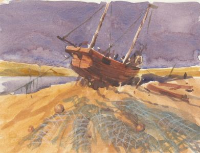 Clifford H. Thompson (1926-2017) - Three 20th Century Watercolours, Moored Boats