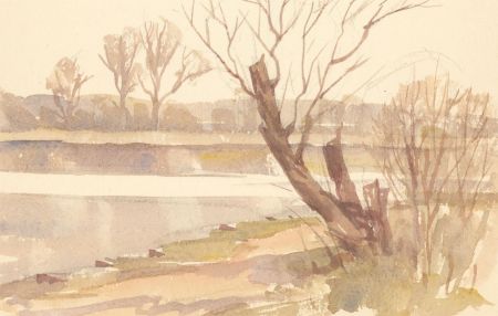 Clifford H. Thompson (1926-2017) - Two 20th Century Watercolours, Winter River
