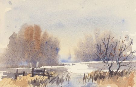 Clifford H. Thompson (1926-2017) - Two 20th Century Watercolours, Winter Scenes