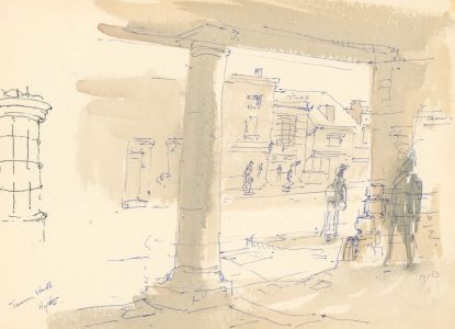 Bernard Philip Batchelor RWS (1924-2012) - Pen & Wash, The Town Hall, Hythe