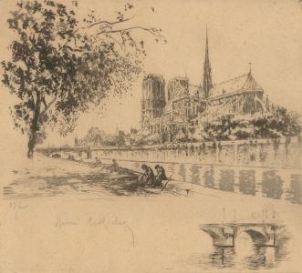 Fine Early 20th Century Etching - Notre Dame, Paris