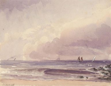 Misuouette - A Pair of Late 19th Century Watercolours, Land and Sea
