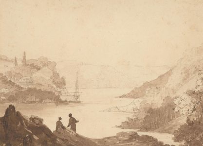 Jane Wyndham - 1821 Watercolour, Salcombe, Devonshire