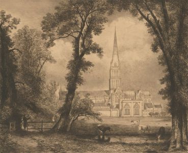 Early 20th Century Etching - Salisbury Cathedral