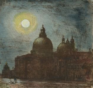 Ronald Olley (b.1923) - Signed c. 2000 Etching, Santa Maria della Salute, Venice