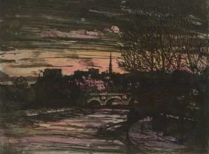 Ronald Olley (b.1923) - Signed c. 2000 Etching, River Seine, Paris