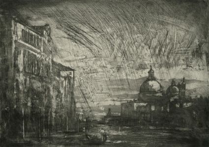 Ronald Olley (b.1923) - c. 2000 Etching, Grand Canal, Venice