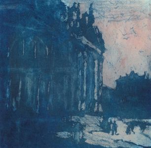 Ronald Olley (b.1923) - c. 2000 Etching, Santa Maria Della Salute, Venice