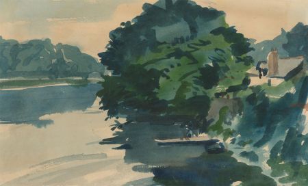 Ronald Olley (b.1923) - Mid 20th Century Watercolour, Blue River