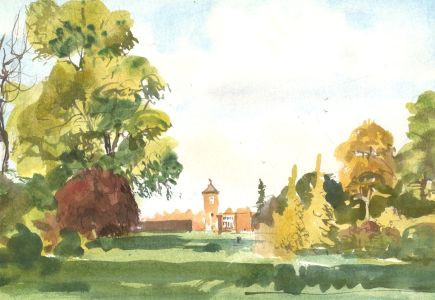 Ronald Olley (b.1923) - c. 2000 Watercolour, Garden Landscape