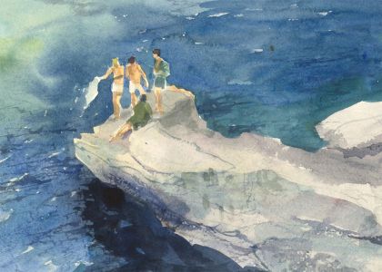 Ronald Olley (b.1923) - c. 2000 Watercolour, Deep Blue Sea