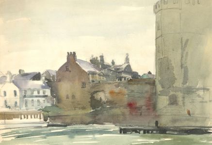 Ronald Olley (b.1923) - 20th Century Watercolour, Coastal Castle