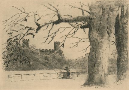 W.P. Hopson - 1910 Etching, Looking Out