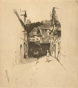 Robin Young - Early 20th Century Engraving, Courtyard Duff