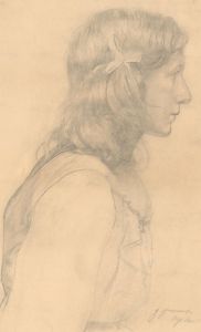 Joseph Greenup RI RBA (1891-1946) - Graphite Drawing, Head of a Girl, Age 14