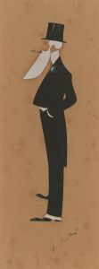 Van Weyenbergh Family Portfolio - 1909 Pen and Ink Drawing, King Leopald II