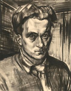 Christopher Alexander (1926-1982) - Mid 20th Century Ink Drawing, Young Man